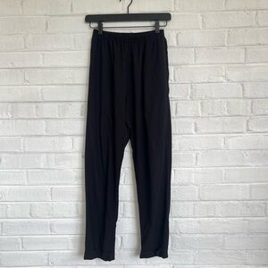 Me & Arrow bamboo blend cuff pant in black